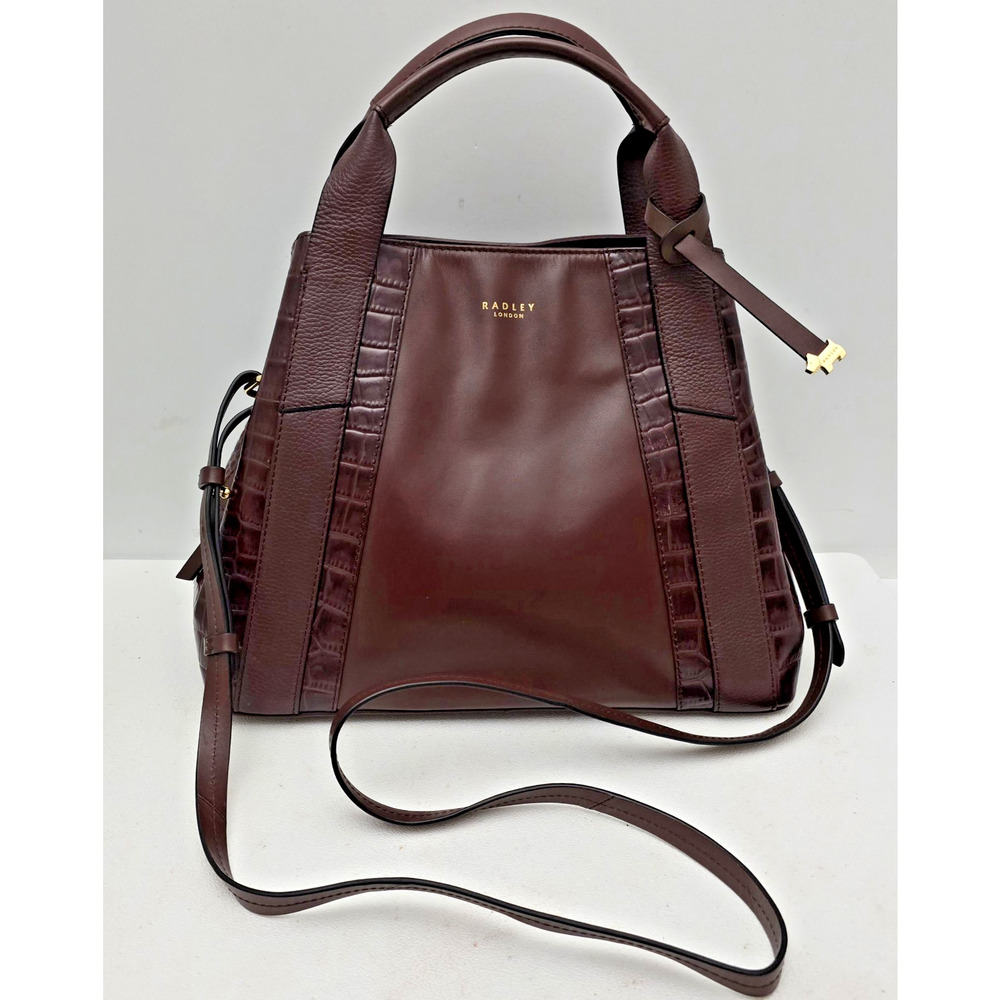 Radley London Baylis Road Medium Multiway Grab Bag Brown Leather/ Embossed Croc - Picture 2 of 11